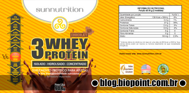 Relato 3Whey Protein Sunnutrition