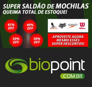 Saldão de Mochilas na Biopoint.com.br