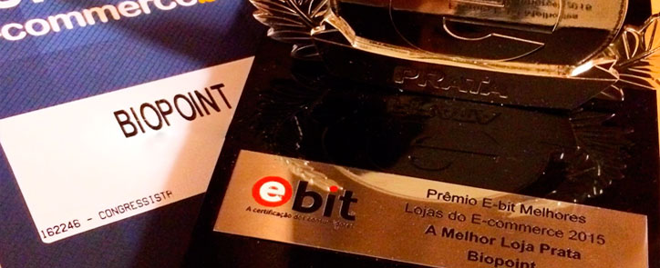 Biopoint é eleita melhor loja virtual no Prêmio E-Bit 2015